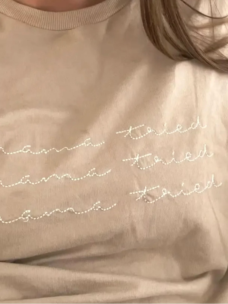 Mama Tried Pale Cream Sweatshirt Size Xs 100% Organic Cotton Nwt